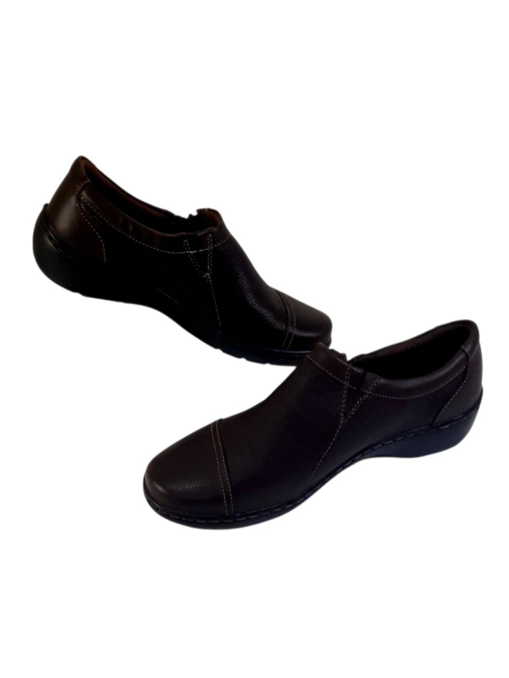 Clarks Women's Cora Giny
Loafer Size 8 Zip bootie ,Brown
Leather Comfy Shoe Flat - Picture 5 of 5